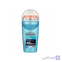 رول ضد تعریق لورآل سری مردانه من اکسپرت مدل کول پاور حجم 50 میلی لیتر ا Loreal Paris Men Expert cool power Roll On Deodorant 50ml