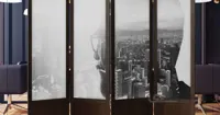 پاراوان چاپی شهر سیاه سفید کد 1061