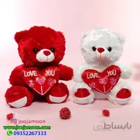 عروسک خرس ولنتاین قلب به دست