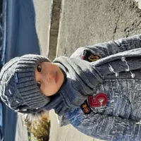 شال و کلاه بافت بچه گانه پوم دار خیاری مناسب سن 2 الی 8 سال - توسی،صورتی،لیمویی،سرمه ای،سفید