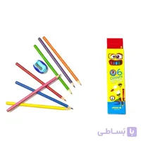 مداد رنگی 6 رنگ آریا