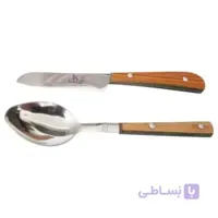 ست کارد و قاشق توت کالا tootkala دسته طرح چوب 192