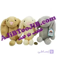 عروسک خرگوش جلی کت بامزه (سایز کوچک)