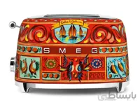 توستر اسمگ دولچه اند گابانا ایتالیا Smeg TSF01PGEU 2-Scheiben-Toaster Dolce Gabbana