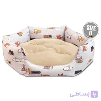 جای خواب شش ضلعی سگ و گربه نیناپت مدل vip سگ خوابالو ا Ninapet Hexagon Bed For Dogs And Cats Sleepy Dog Model