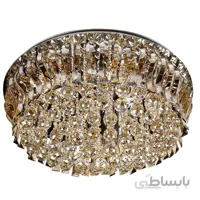 لوستر سقفی کریستالی چشمه نور کد A6638/60-S-G طلایی (ریموت دار)