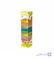 جنگا رنگی با جعبه چوبی