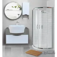 ست کابینت و روشویی مدل میلانا60B به همراه آینه و باکس