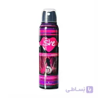 اسپری دئودورانت زنانه شی مدل CLUBBER حجم 150 میلی لیتر ا SHE CLUBBER Deodorant Spray For Women150ml