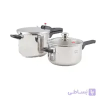 زودپز دوقلو پارس استیل 4.5لیتر و 6لیتر با درب پیرکس