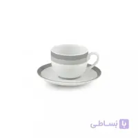 سرویس چینی زرین 6 نفره چای خوری سیلور لاینر (12 پارچه) ا Zarin Iran ItaliaF Silverliner 12 Pieces Porcelain Tea Set