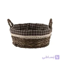 سبد حصیری نان و سبزی گرد