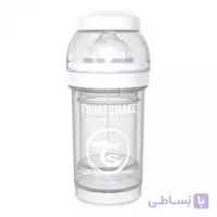 شیشه شیر تویست شیک 180 میل Twistshake سفید