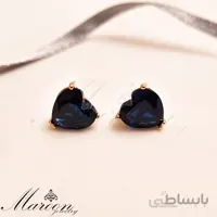 گوشواره قلب سرمه ای مارون CG148