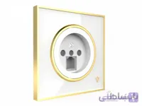 کلید پریز تلفن دو کاره ویرا مدل آلفا کلاسیک سفید