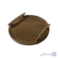 سینی چوبی گرد دسته دار