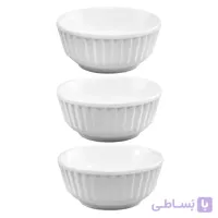 کاسه آبگوشت خوری سفید کائولین کد 393 – بسته 3 عددی