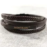 دستبند 4ردیفه مونت بلانک mont blanc قهوه ای،مشکی (ارسال رایگان)