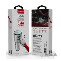 شارژر فندکی الدینیو مدل Ldnio-C29 با کابل MicroUsb