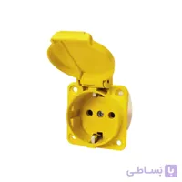 پریز دربدار تکفاز تابلویی زرد پارت الکتریک