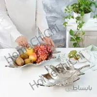 آجیل خوری و میوه خوری آلومینیومی طرح برگ چنار سایز متوسط