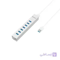 هاب 7 پورت آلومینیومی با آداپتور ORICO ASH7-U3