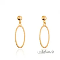 گوشواره طلا زنانه طرح بیضی کد LE659