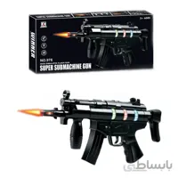 تفنگ اسباب بازی باتری خور موزیکال SUPER SUBMACHINE GUN
