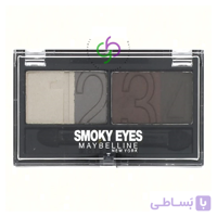 پالت سایه چشم میبلین سری استودیو اسموکی مدل Smoky Star شماره 31 Maybelline Eye Studio Smoky Eyes Quad Eyeshadow Palette-31 Natural Smokes by Maybelline