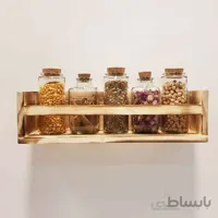 باکس دیواری چوبی رنگ سوخته 40 سانتی