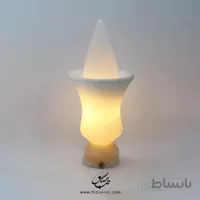 آباژور سنگ نمک طرح گلجام پایه سنگی