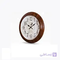 ساعت دیواری گرد چوبی ونگه 5186W