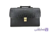 کیف اداری اسپرت چرم طبیعی مشکی