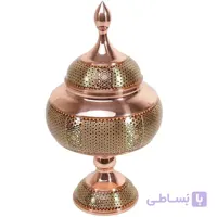 شکلات خوری مسی خاتم کاری ارتفاع 28 سانتی متر کد C-307