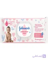 دستمال مرطوب جانسون - johnson's مدل درب دار كودك 72برگ