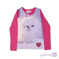 تیشرت آستین بلند دخترانه طرح pets