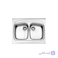 سینک ظرفشویی پروانه استیل البرز کد 628 توکار سایز 60*80