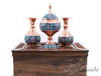 سرویس شکلات خوری و گلدان پرداز