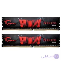 رم دسکتاپ DDR4 دو کاناله 3200 مگاهرتز CL16 جی اسکیل مدل Aegis ظرفیت 16 گیگابایت ا G.SKILL Aegis DDR4 16GB 3200MHz CL16 Dual Channel Desktop Ram