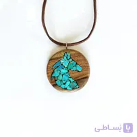 گردنبد فیروز کوبی چوبی طرح سر اسب
