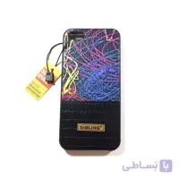 کاور Sibling طرح چرم رنگ مشکی طرح دار مناسب برای گوشی Iphone 5s / se