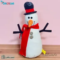 عروسک آدم برفی کلاه چرمی