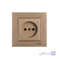 پریز برق ساده ایران الکتریک مدل برلیان بژ