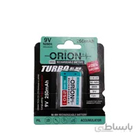 باتری کتابی 9 ولت شارژی 250 میلی آمپر اوریون orion