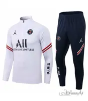 نیم زیپ و شلوار باشگاهی پاریسن ژرمن Paris Saint Germain 20/21 Track Suit Suit Long Sleeve White