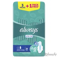 نوار بهداشتی الویز مدل Ultra Thin سایز extra long بسته 28 عددی ا عنوان : Always ultra thin extra long 28 pads