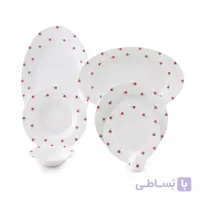 سرویس چینی زرین 6 نفره غذاخوری پینک رز مینیاتوری (28 پارچه) ا Zarin Iran ItaliaF Pink-Rose-Miniatori 28 Pieces Porcelain Dinnerware Set