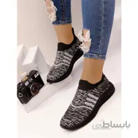 کتونی جورابی ساده مشکی حراجی