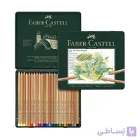 مداد پاستل 24 رنگ فابرکستل Pitt Pastel pencil. tin of 24