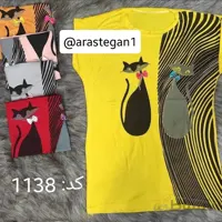 تیشرت زنانه طرح گربه